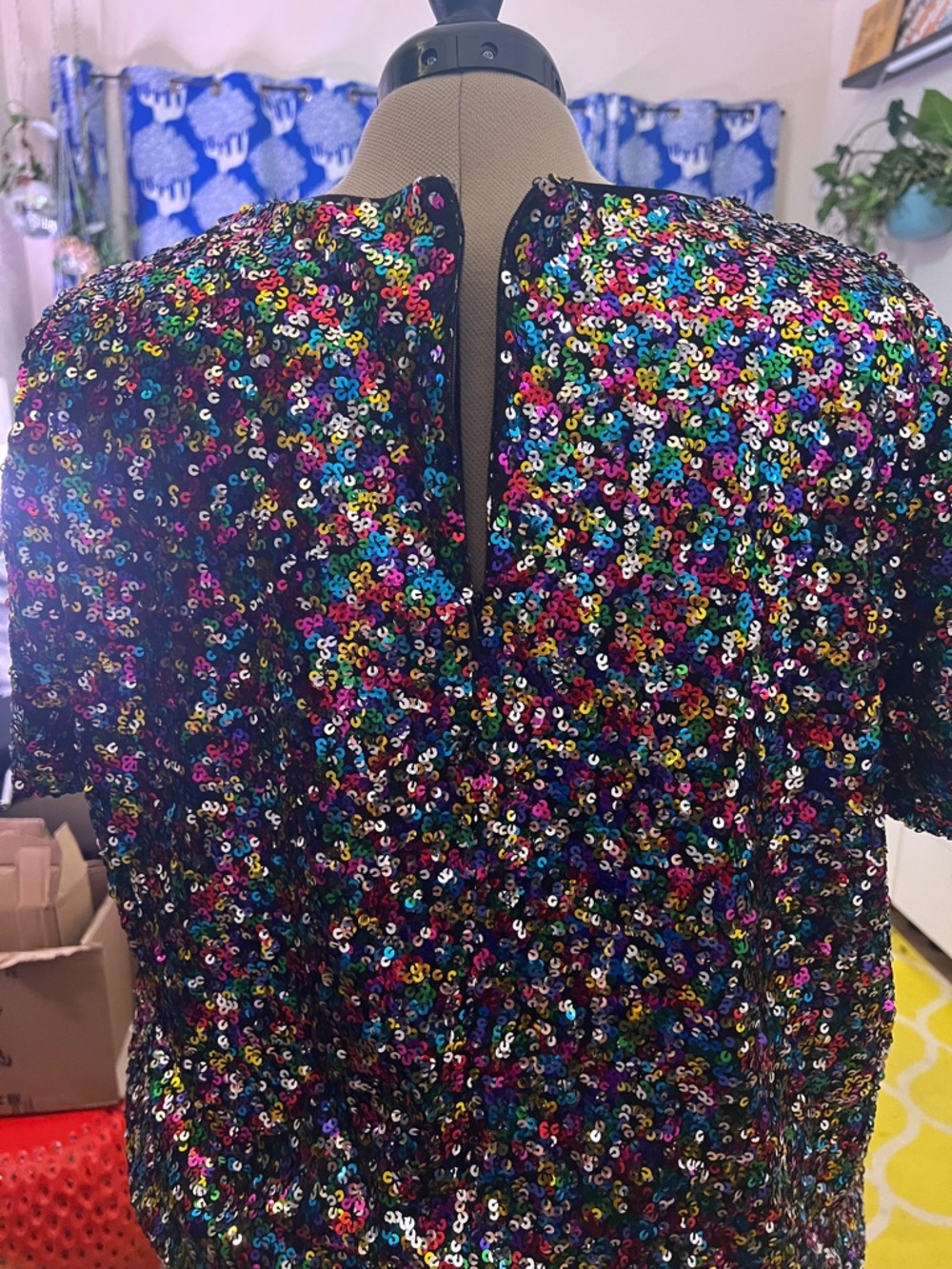 Hutch Multicolor Sequin Short-Sleeve Crewneck Top - Picture 3 of 7